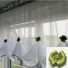 White Voile Net Curtain with