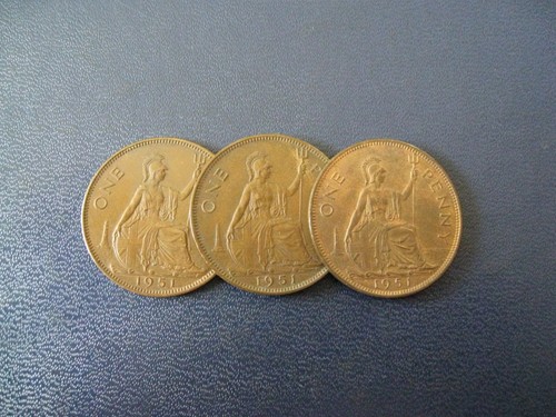 1951 bronze penny george - 1951,