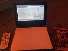 Toshiba SDP77SWB Portable DVD Player White Spares/Repair - Working Plug & Remote