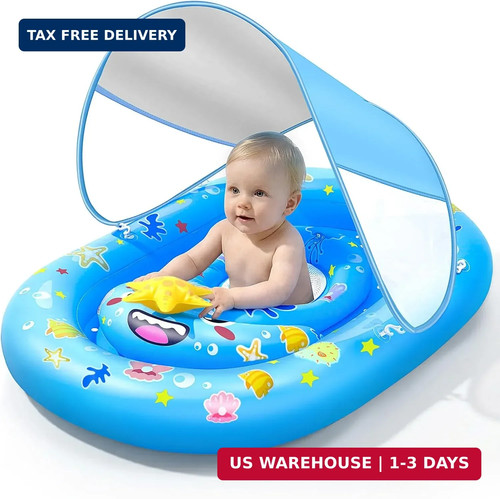Baby pool float with canopy - baby,