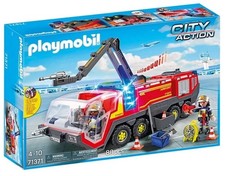 Playmobil 71371 City Action Airport Fire Truck with Light and Sound  BRAND NEW