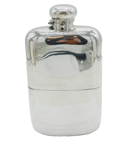 Huge sterling silver hip flask - huge,