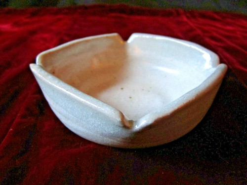 Vintage clay pottery ashtray - ,