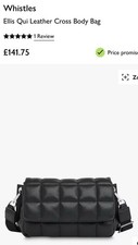 Whistles Ellis Qui Crossbody Bag Black Real Leather