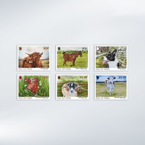 Isle man stamps - of, and
