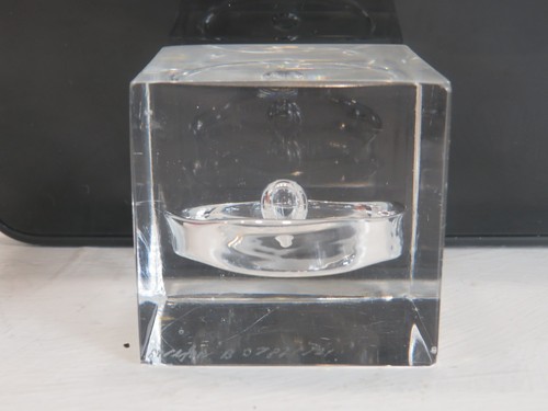 Orrefors glass cube - orrefors,