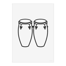 'Conga Drums' Wall Art Poster
