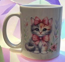 Ceramic Kitten Mug • Pastel