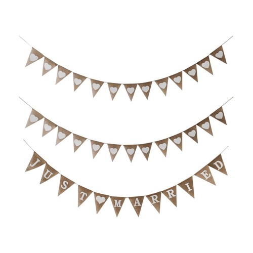 Just married wedding banners - just,