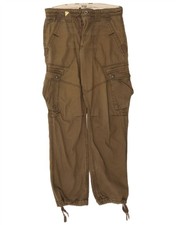 LEVI'S Mens Straight Cargo Trousers W33 L34 Khaki Cotton BR13