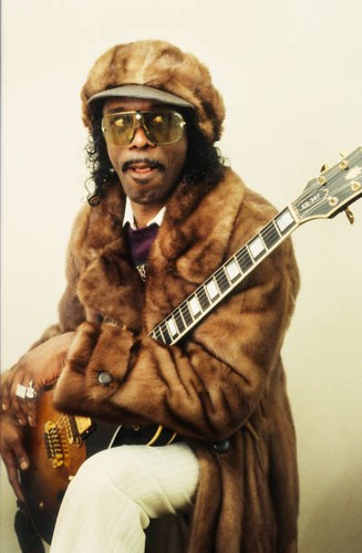 Johnny guitar watson posing - guitar,