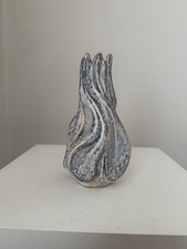 PTMD Pottery Studio Small Vase Rustic Handmade Sculpted White Decor Home