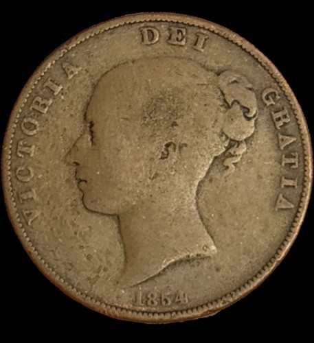 1854 queen victoria penny - victoria,