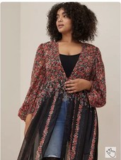 Torrid Lurex Chiffon Tie-Front