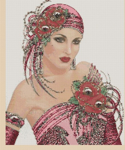 Art deco cross - art,