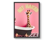 Giraffe in Bath Get Naked Art