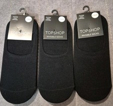 6 PAIRS Invisible Socks Black