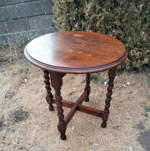 Antique oak round barley - , twist