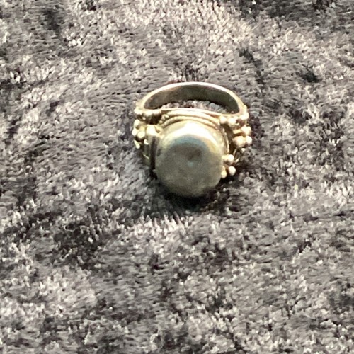 Vintage 925 silver poison ring - silver,