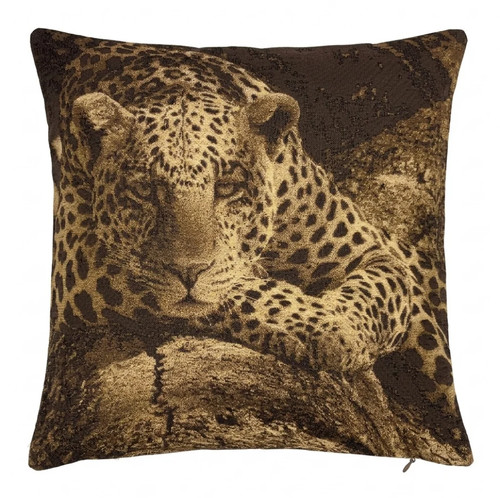 Cushion cover brown leopard - cushion,