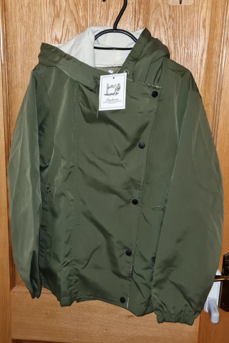 Khaki green hooded - khaki, rain