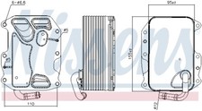 OIL COOLER, ENGINE OIL NISSENS