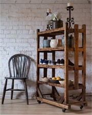 Vintage Northamptonshire Wooden Factory Shoe Trolley Retail Shop Display (830)