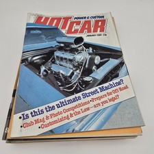 13x Vintage 1980-81 "Hot Car" Magazine Lot Bundle Enthusiast Mechanic Hot Rod