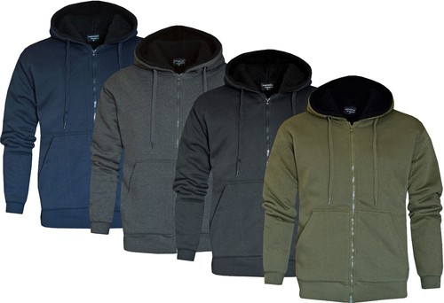 Sherpa lined hoodie zip - sherpa,