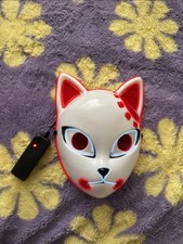  Demon Slayer Mask, LED Cosplay Mask Japanese Anime Demon Slayer