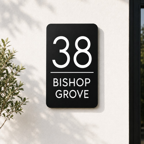 House number plaques - number,