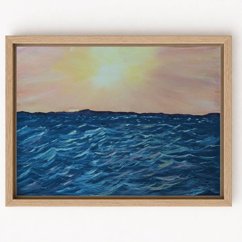 Sunset waves expressionist - sunset,