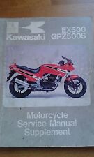 KAWASAKI GPZ500S  EX500 SUPPLEMENT SERVICE MANUAL 99924-1082-51 1987