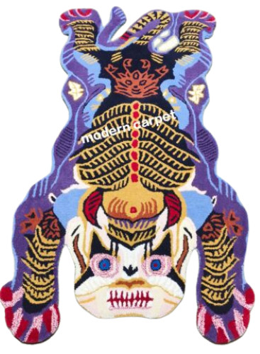 Tibetan tiger rugs handmade - tiger,