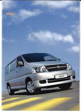 Toyota Hiace 2011 UK Market Sales Brochure Panel Van SWB 280 & LWB 300