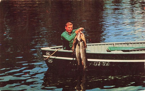 Young man fishing - young, in