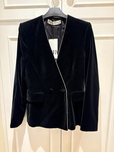 Zara black velvet double - zara,