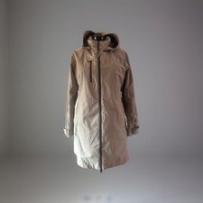 Seasalt Women Size 20 Coverack Rain Coat.Beige/ grey Adjustable Waterproof Hood