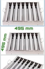 Stainless Steel Commercial Kitchen Canopy Grease Baffle Filter 495x495mm