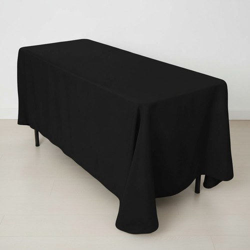 Black polyester rectangular - black,