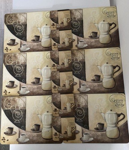 Set six cork backed - cork,