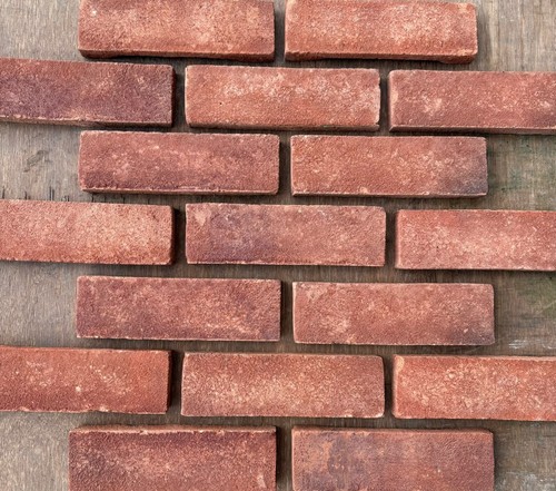Audley red clay brick slips - red,