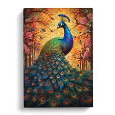 Peacock Orphism Canvas Wall