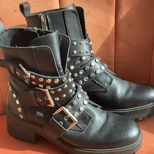 Zara studded buckled - studded, biker
