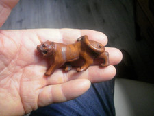 Hand Carved wood netsuke tiger
