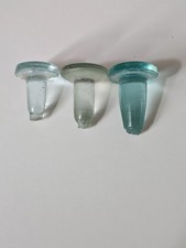 Lot of 3 Old Blue Glass