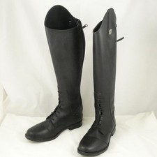 Mountain Horse Riding Boots Black Leather UK 5.5/6.5 Zip Back