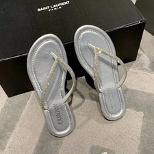 Womens Flat Diamante Flip Flop