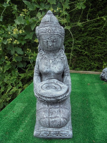 Geisha girl concrete garden - girl,
