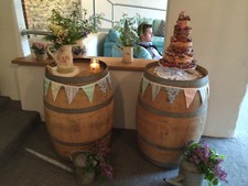 Wine barrel table oak french - wine,